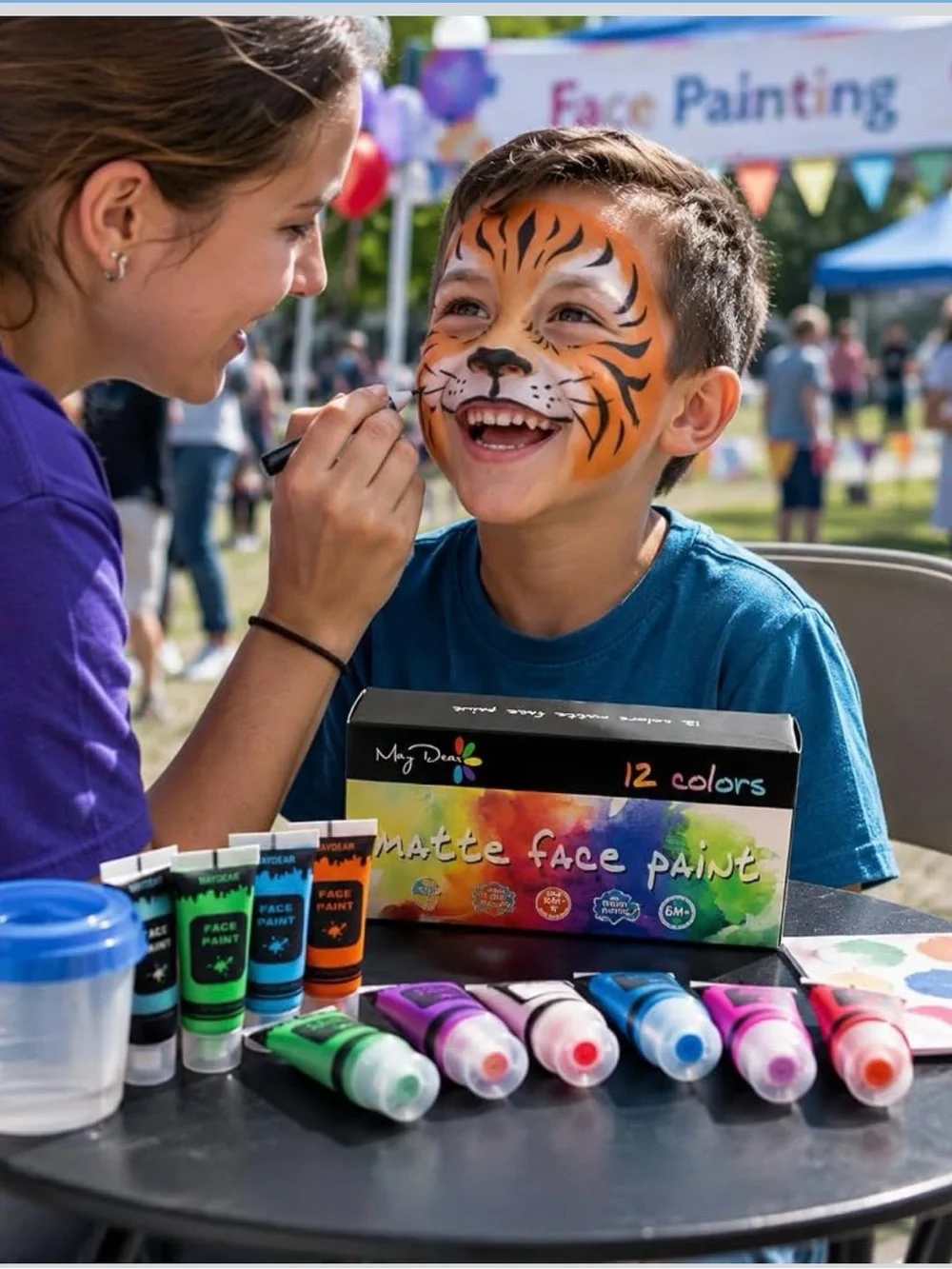 Face Paint Set - Assorted Colors (12 Pack)